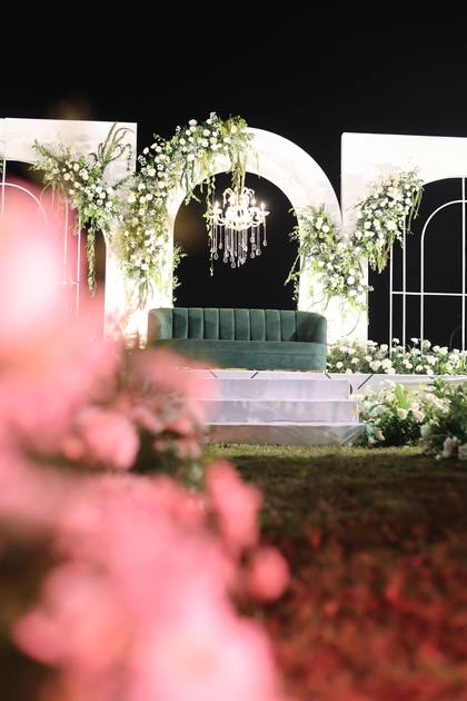 Stage and Backdrop — Reception decor — Taj Exotica